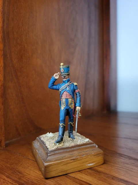 Figurine Militaire Dragon Français 1809 - 90mm (1/18) - Poste Militaire - Plomb Peint