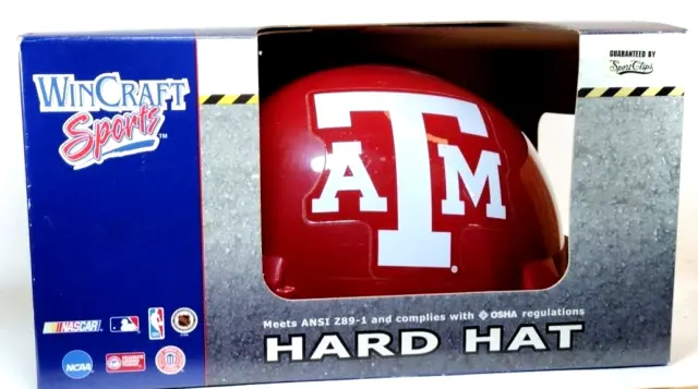 Texas A&M Maroon WinCraft Sports Hard Hat Licensed Product OSHA Compliant USA