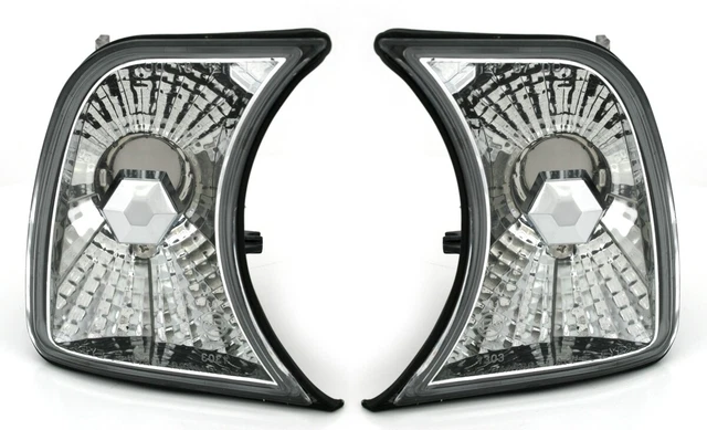 Set frecce anteriori per Serie 5 BMW E34 tutte (limousine / Touring) frecce vetro trasparente cromato