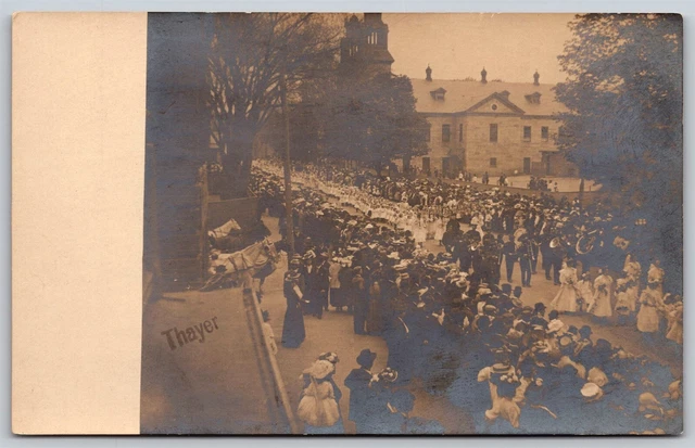 Postcard Religious? Parade Marching Band Thayer c1900's RPPC T111