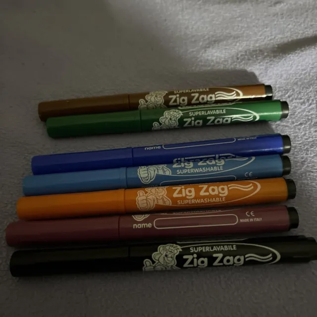 Fivracolour Zig Zag Washable Marker Pens Set Of 7