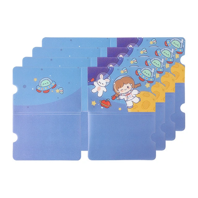 4 pz custodia viso cartone animato monouso supporto custodia portatile -H7