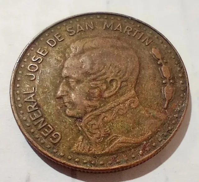 100 Pesos 1979 Republica Argentina Coin General Jose De San Martin