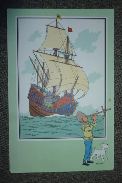 BD chromo hergé tintin voir et savoir marine série 4 n°32 caraque du 16ieme