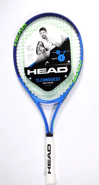 Raquette De Tennis Head Conquest TI Nano – Taille 4 1/4 – Bleu Et Blanc (Occasion)