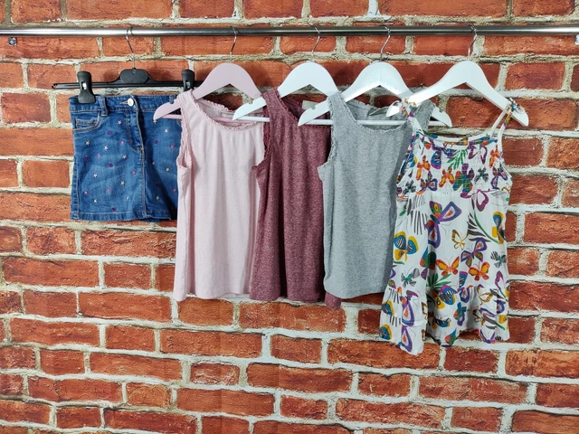Gilet Senza Maniche Per Ragazze Età 5-6 Anni Next M&S Gonna Senza Maniche Top Estate 116 Cm