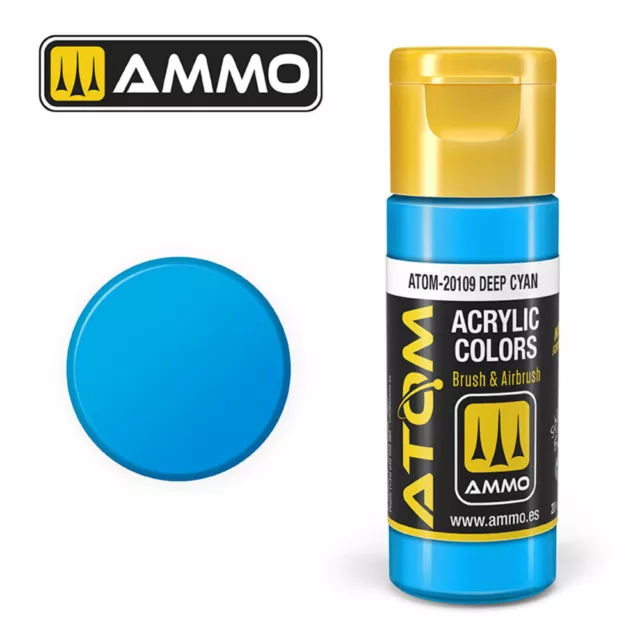 Ammo MIG ATOM-20109 - ATOM COLOR Deep Cyan 20ml - Neu