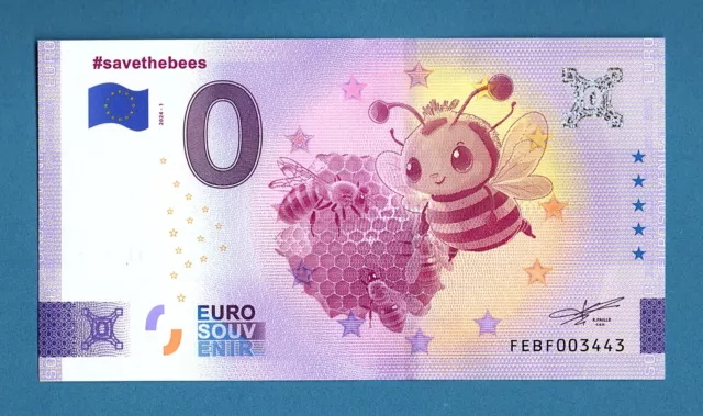 0 Euro Schein Malta, #savethebees ( rettet die Bienen ), 2024-1