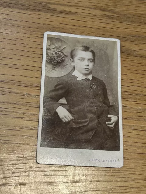 Antique Victorian Boy Young Man Dressed Fashion CDV Small Photo Irelan