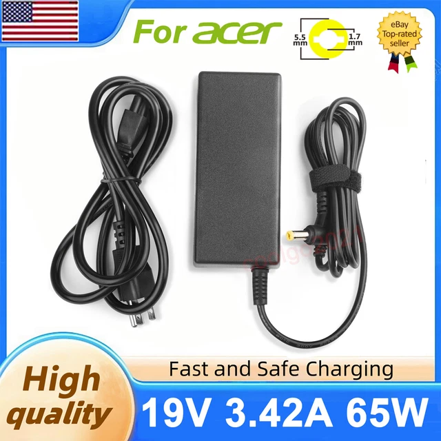 65W AC Adapter For Acer Aspire 3/5 Laptops – 19V 3.42A Charger With 5.5*1.7mm Tip