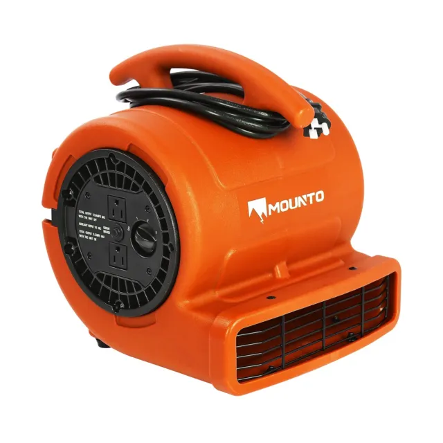 MOUNTO 1/4HP 1000CFM Air Mover Fan, 3-Speed, ETL-Certified, for Drying & Cooling