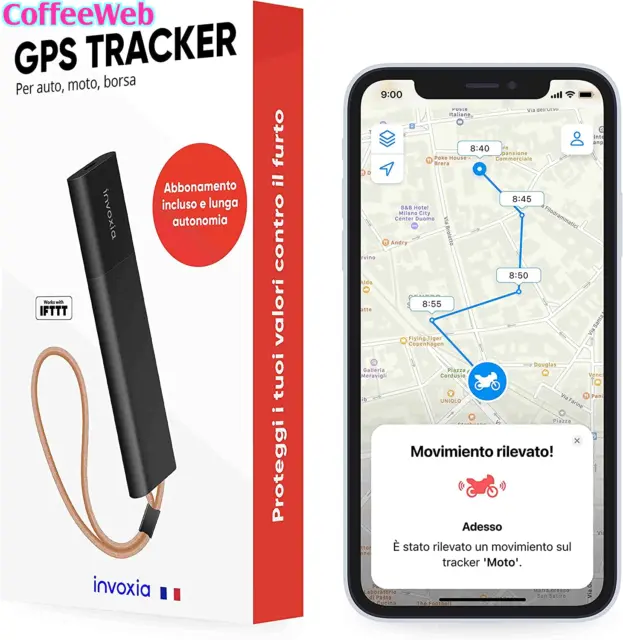 GPS TRACKER INVOXIA Senza Scheda SIM Con Allarme Antifurto in