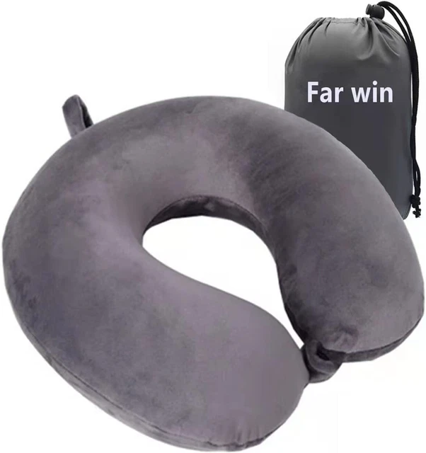 Far win Travel Pillow,100% Pure Memory Foam U Shaped Neck Pillow,Super Lightweig
