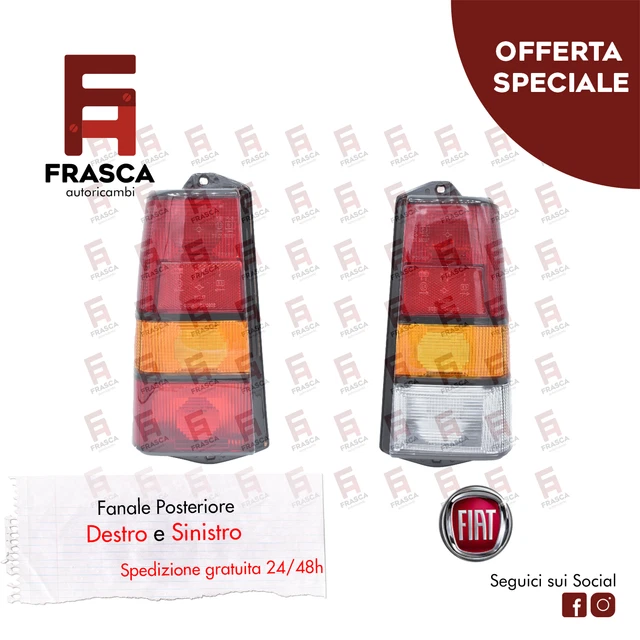 2 Fanalini Stop Posteriori Per Fiat Panda 141 (1986-2003) – Dx E Sx, Senza Portalampada, NON Originali