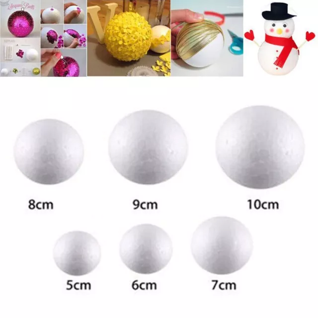 Craft Foam Balls 10PCS White Polystyrene Balls for Art and Craft Projects