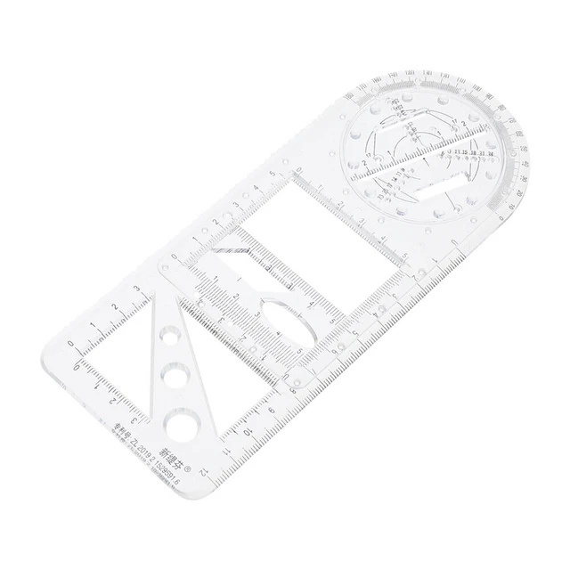 Xzeemo Gabarits de Cercle, Règle de Pochoir de Mesure, Rond Modèle de Conception, Dessin Cercle Règle en Plastique, Gabarits en Plastique avec Cercles, Modèles De Mesure pour Bureau, l'école