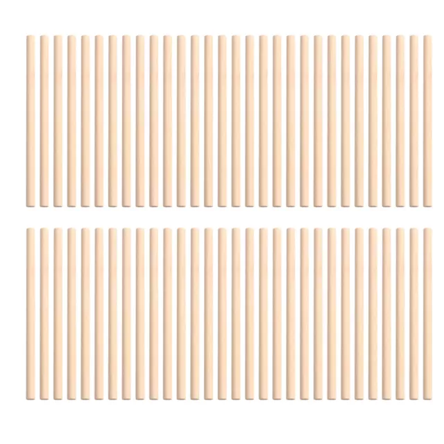 100 piezas barras de tacos de madera para manualidades juegos de manualidades para niños natural