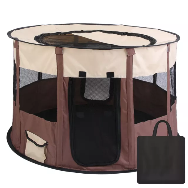 Portable Dog Playpen Crate Fence Pet Play Pen Exercise Puppy Kennel Cage Folding