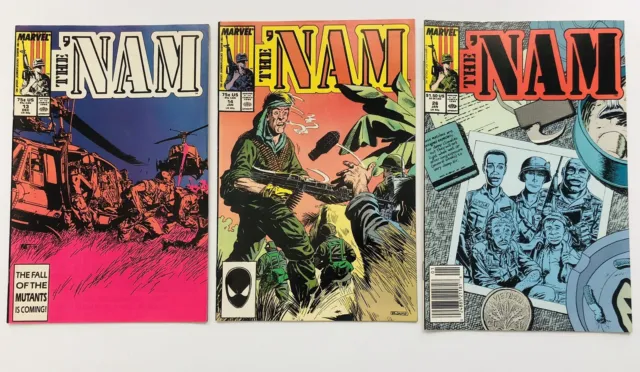 Marvel Comics - THE NAM Comic Book Lot of 3 #13, 14, 26 Years 1987 - 1989