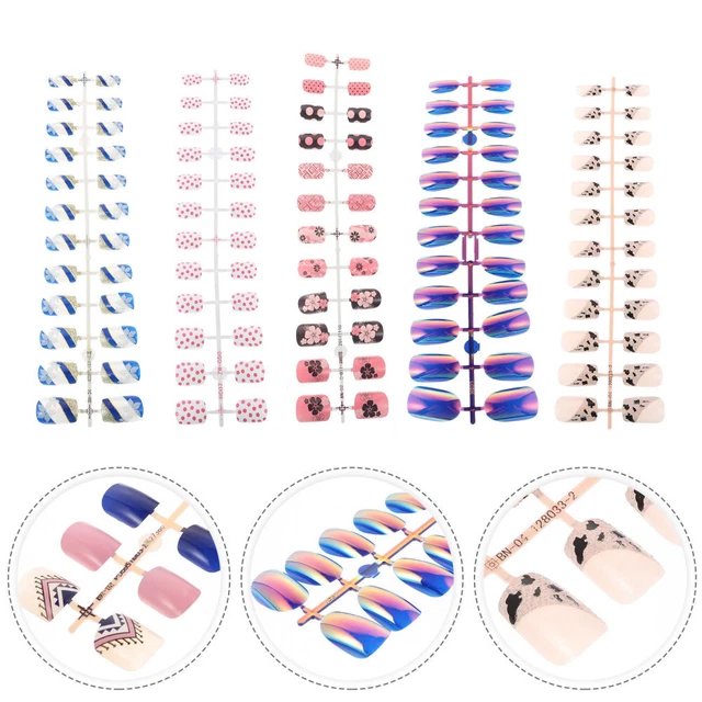 144 pz Abs Indossare Toppe Unghie Finte Unghie Decorate False