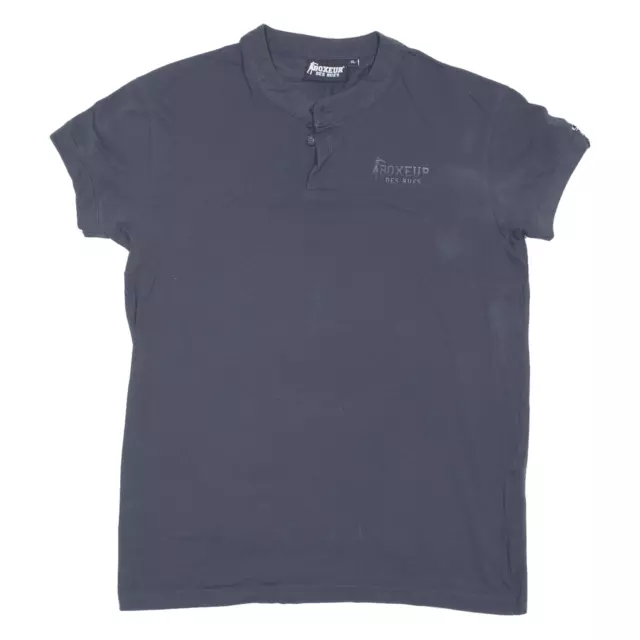 T-shirt BOXEUR DES RUES 1/4 con bottoni grigio manica corta donna XL
