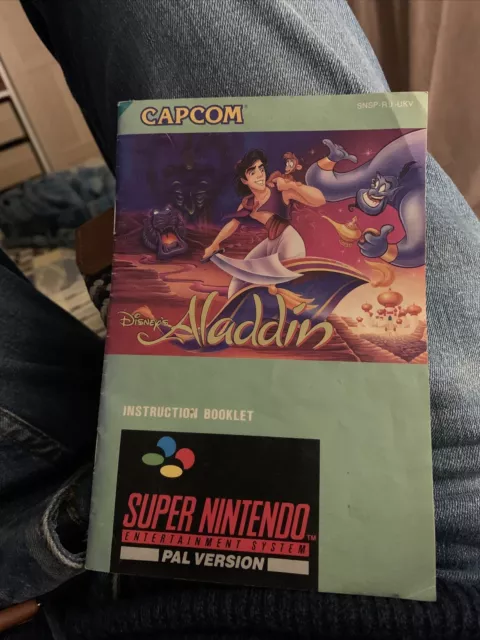 SNES Super Nintendo Aladdin PAL Instruction Booklet *MANUAL ONLY*