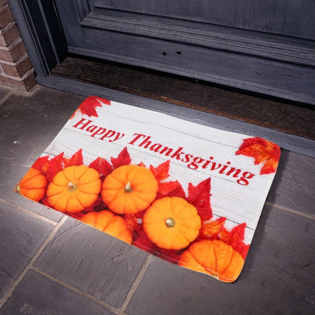 2 pz tappetino da cucina Ringraziamento caduta zucca acero tappetino foglie tappeto da cucina