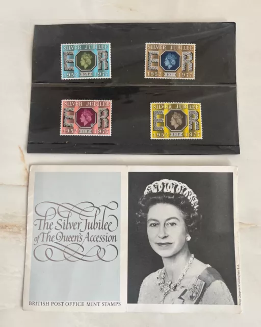 Royal Mint Queen Elizabeth II The Silver Jubilee Stamps 1977 Collectors Booklet