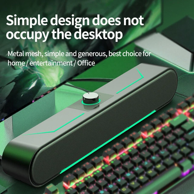 HOME SPEAKER SYSTEM Standing Sound Bar Wired Long Luminous Stereo