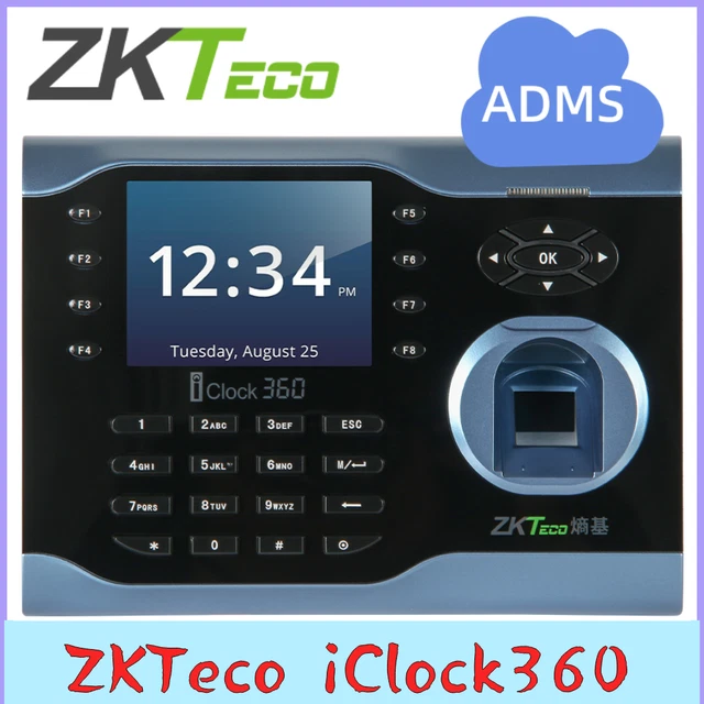 ZKTECO ICLOCK360 ADMS TCP/IP Biometric Fingerprint Attendance System ...