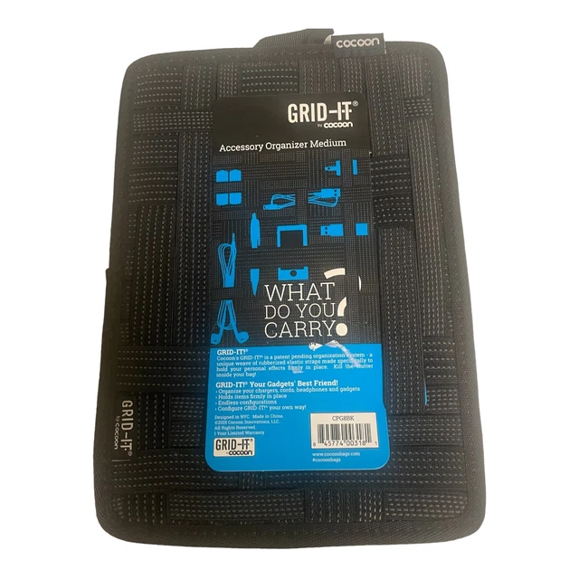Cocoon Grid-It Accessory Organizer Medium CPG8BK Charger, Cord Organizer Cocoon Grid-It Accessory Organizer Medium CPG8BK Charger, Cord Organizer