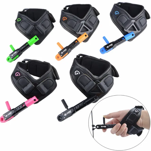 Compound Bow Wrist Release Aid Trigger Caliper 360° Buckle Strap Archery Hunting