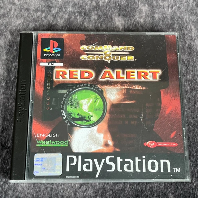 COMMAND & CONQUER Red Alert PS1 PlayStation 1 PAL Game - w/Manual Black ...