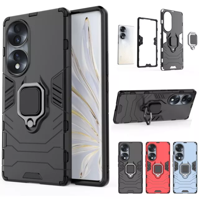 For Honor 70 5G Case Shockproof Hybrid Magnetic Armor Ring Holder Stand Cover