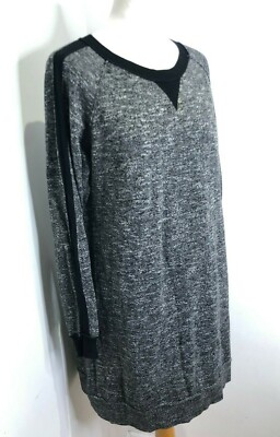 Max Mara Max Studio grey marl round neck sweatshirt jumper dress XL VGC casual