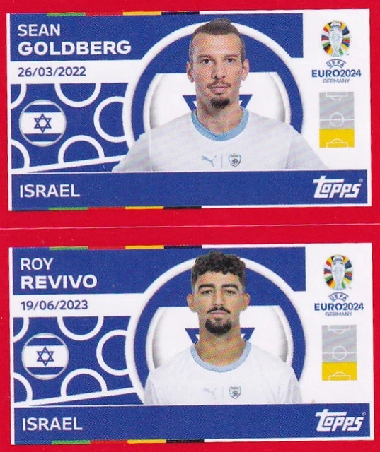 TOPPS UEFA EURO 2024 Sticker Swiss Edition ISR 6 + 7 Goldberg Revivo