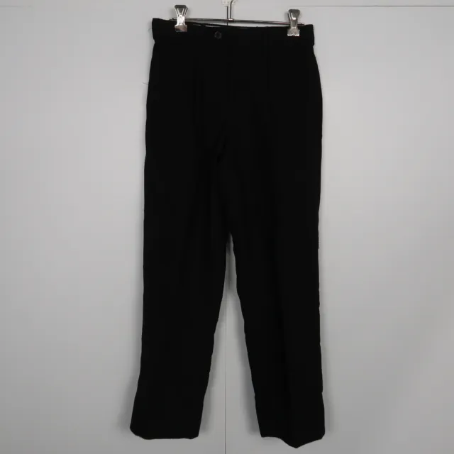 Nautica Womens Dress Pants Size 12 Black Straight Leg Pleated Trousers