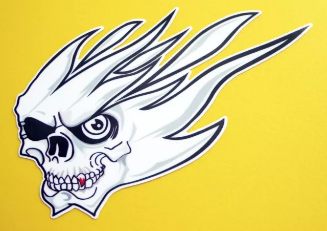 Cafe per Moto Infiammato Skull Adesivi Decalcomanie Chopper Moto Scooter Vespa