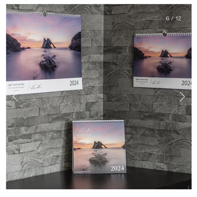 LIMITED EDITION A4 Wall Calendar 2024 Fine Art Landscape Photography £8