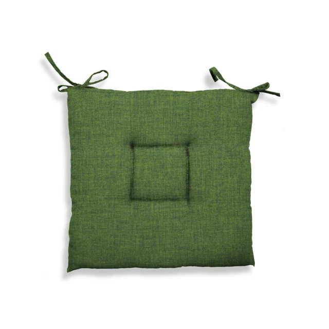 Cuscino sedia Set da 6 Pezzi cuscini sedie imbottito cucina verde con lacci