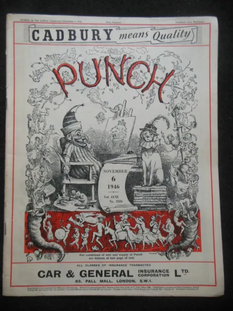 PUNCH or the London Charivari (November 6th 1946) Humour Magazine Cartoons