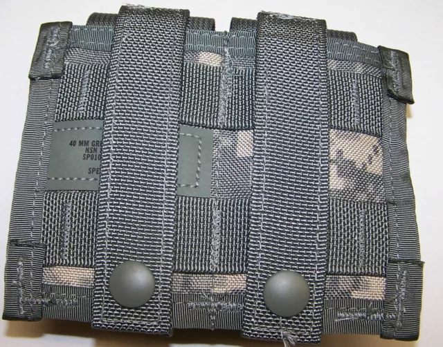 US Molle II 40mm Double Pouch ACU inside 5.75in w x .75in d x 4.5in h Each E2820 2