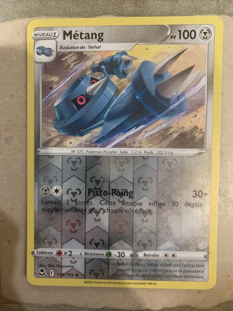Métalosse (Metagross) 119/195 Holo or Reverse (Random) - Myboost X Epée et Bouclier 12 Tempête Argentée - Box of 10 Pokemon French Cards