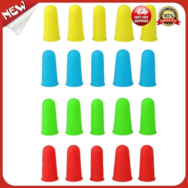 Pistola antideslizante de pegamento caliente del Reino Unido tapas para dedos funda para dedos de silicona (rojo 3 piezas)