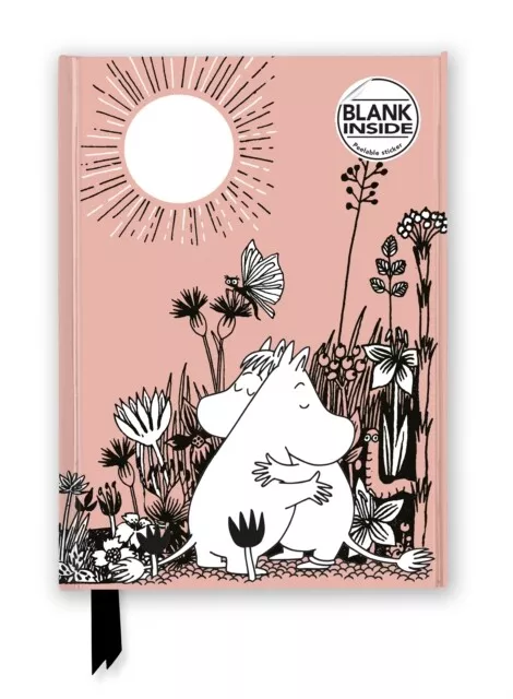 Flame Tree Studio - Diario en blanco láminado de amor Moomin - nuevo cuaderno - J245z