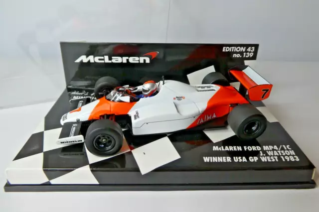 1/43 Minichamps 1983 McLaren Ford MP4/1C. Watson Winner USA GP West