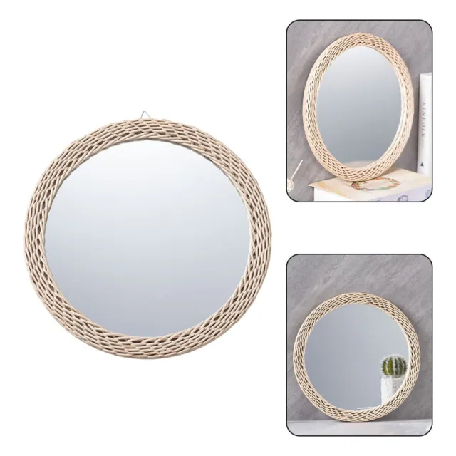 Espejo de cuerda de paja 13 pulgadas 33x33 cm círculo decorativo colgante totalmente nuevo