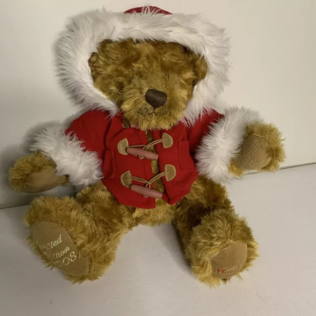 Hamleys Limited Edition Christmas Bear Brown 12" 2008 Santa Plush Toy