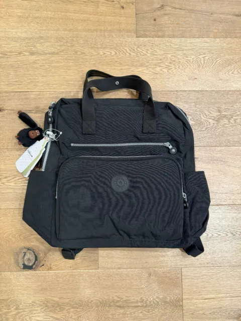 NWT Kipling BP3894 Audrie Diaper Bag Backpack Changing Pad BLACK