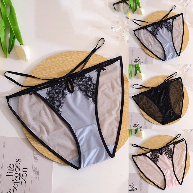 Slips en dentelle non extensibles sous-vêtements femmes basse hauteur culotte b